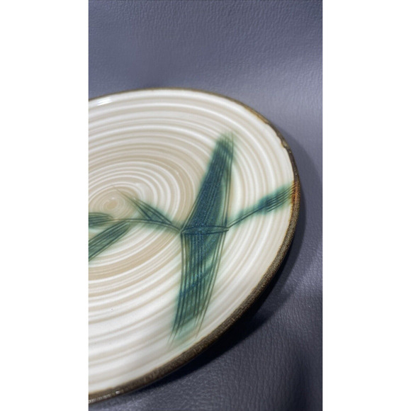 Showa Stone Ware Bamboo Pattern Tea Coffee Cups (2) W/ Saucers (2) Hand Crafted - Picture 5 of 14